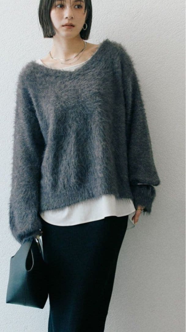 【新品未使用】RIVE DROITEキュプラプルオーバー　レイヤード　Fサイズ