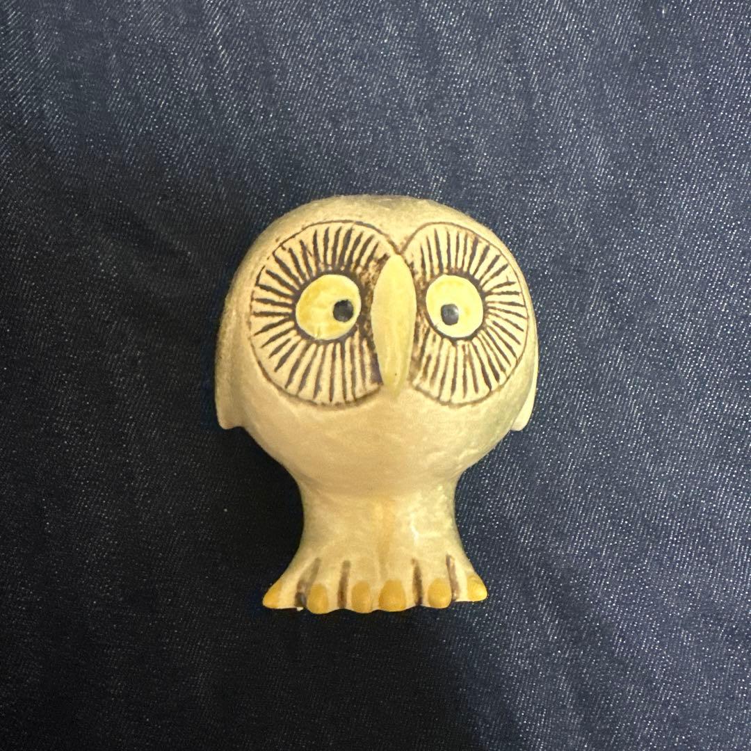 新品未使用 リサラーソン スウェーデンの森のグレーのふくろう 置物