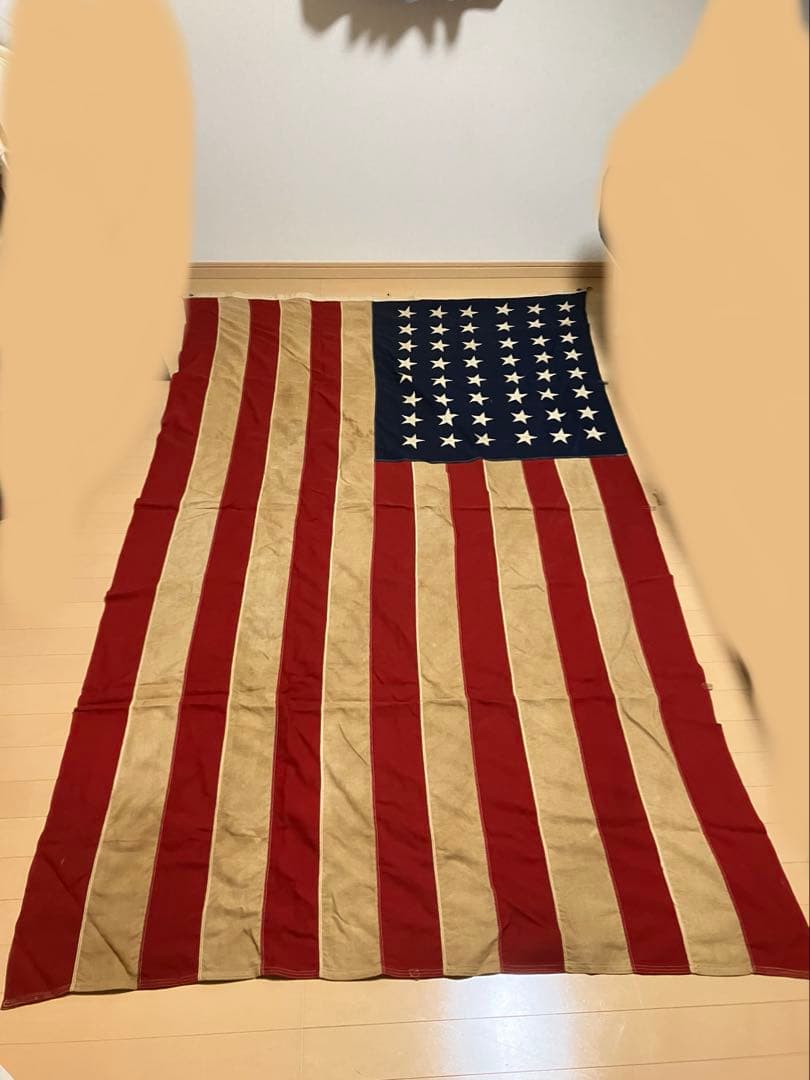 特大 ビンテージ 50s アメリカ国旗 星条旗 48星