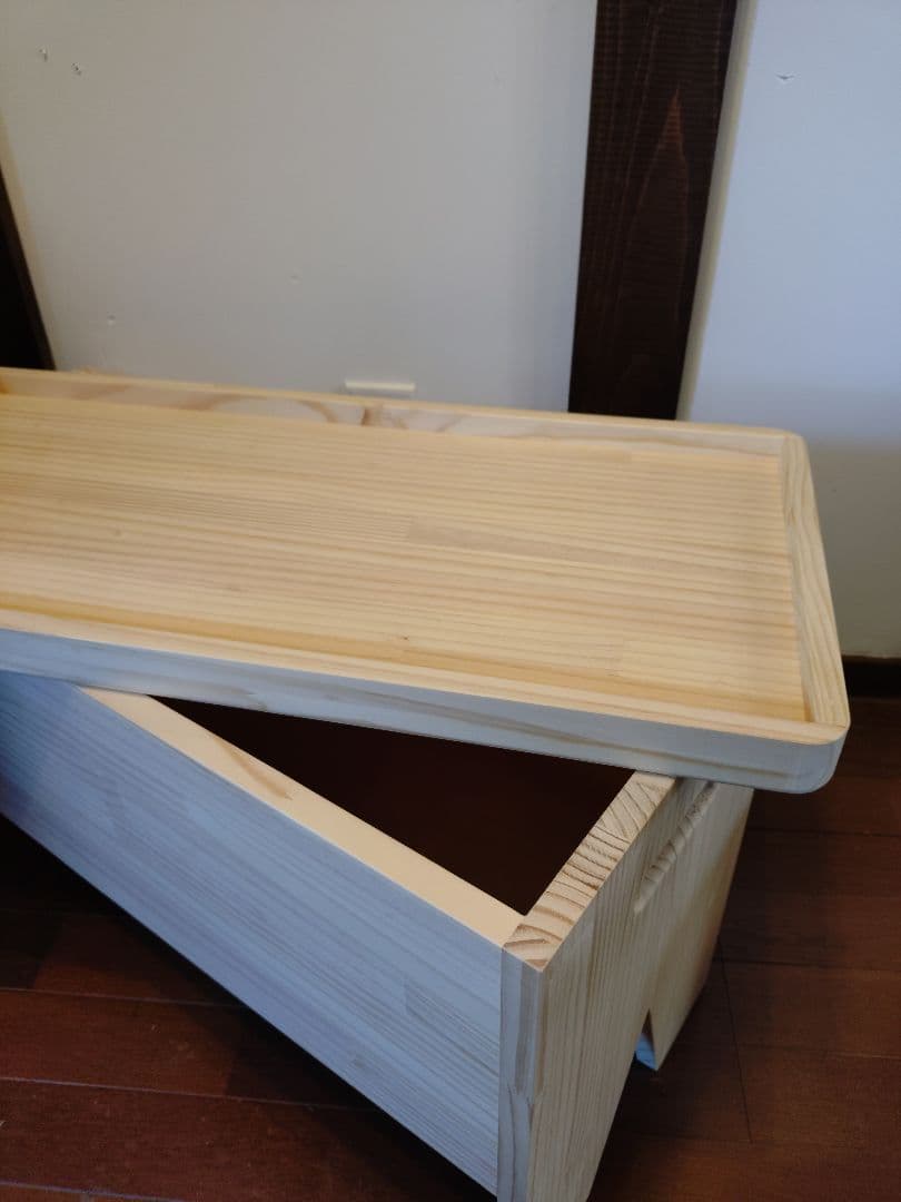 完成現品１点限り 蓋付き収納ベンチ☆たっぷり収納スペース☆