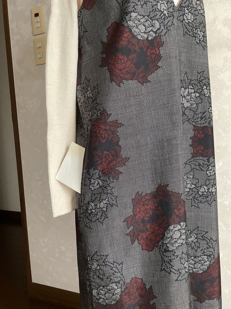 着物リメイクワンピース　　　　大島紬からジャンバードレス