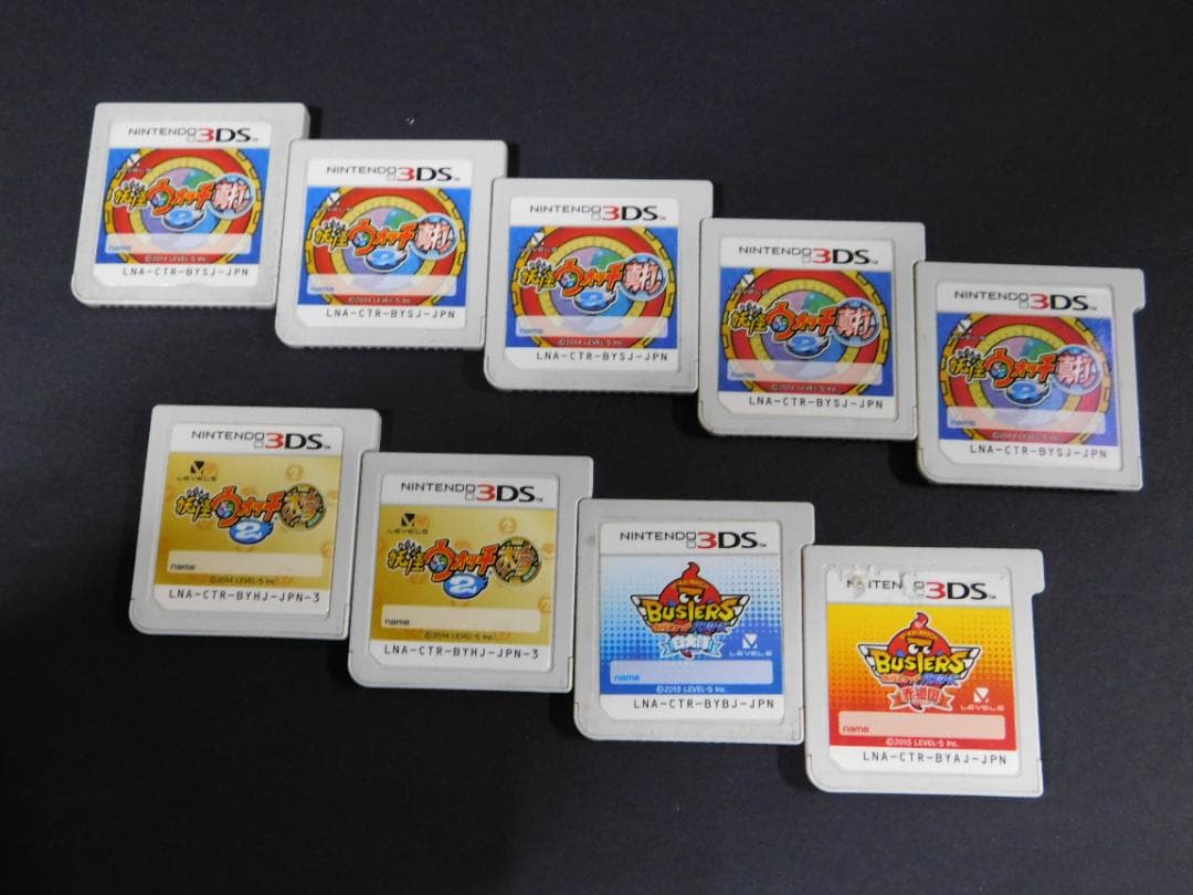 ＠★ジャンク★３ＤＳ★妖怪ウォッチ２　真打（５本）＋本家（２本）＋バスターズ　白