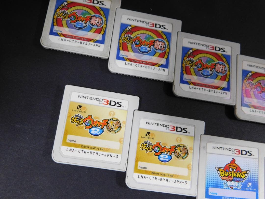 ＠★ジャンク★３ＤＳ★妖怪ウォッチ２　真打（５本）＋本家（２本）＋バスターズ　白