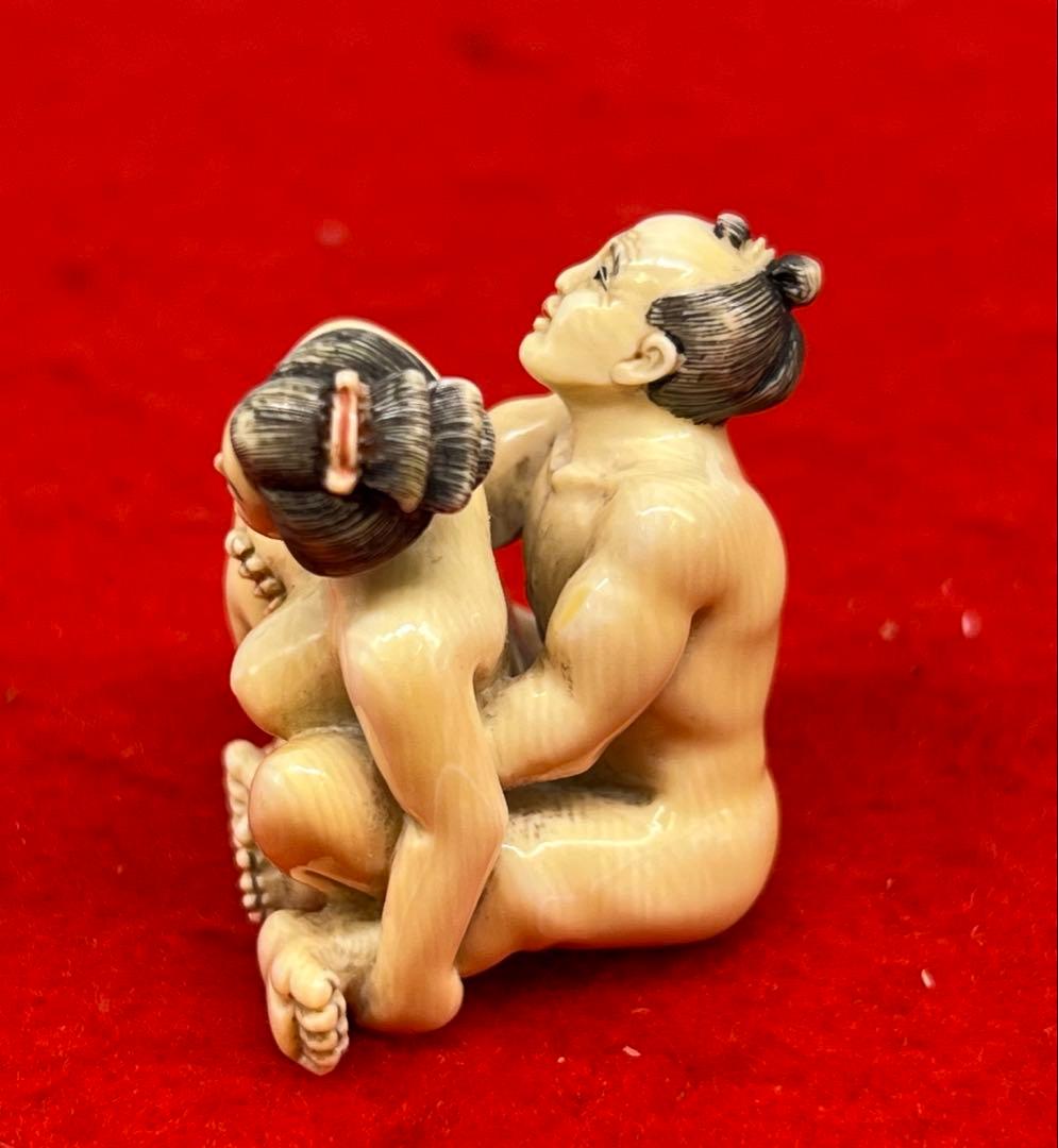 鈴坊 極上『浮世絵春画』 根付 　　（提げ物 /緒締め /重さ：22g