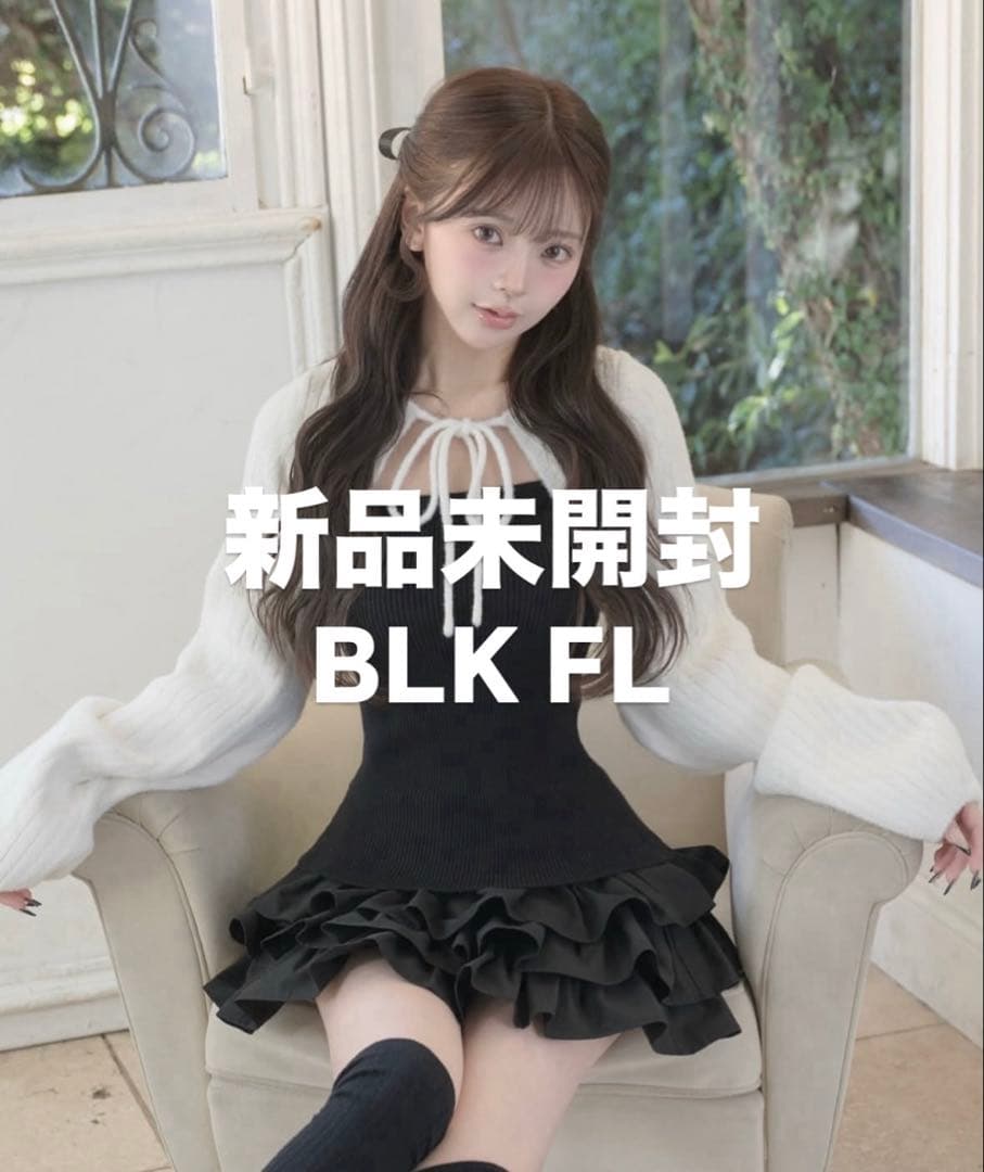 ダーリッチ　ティアードフリルミニワンピース　FL ブラック