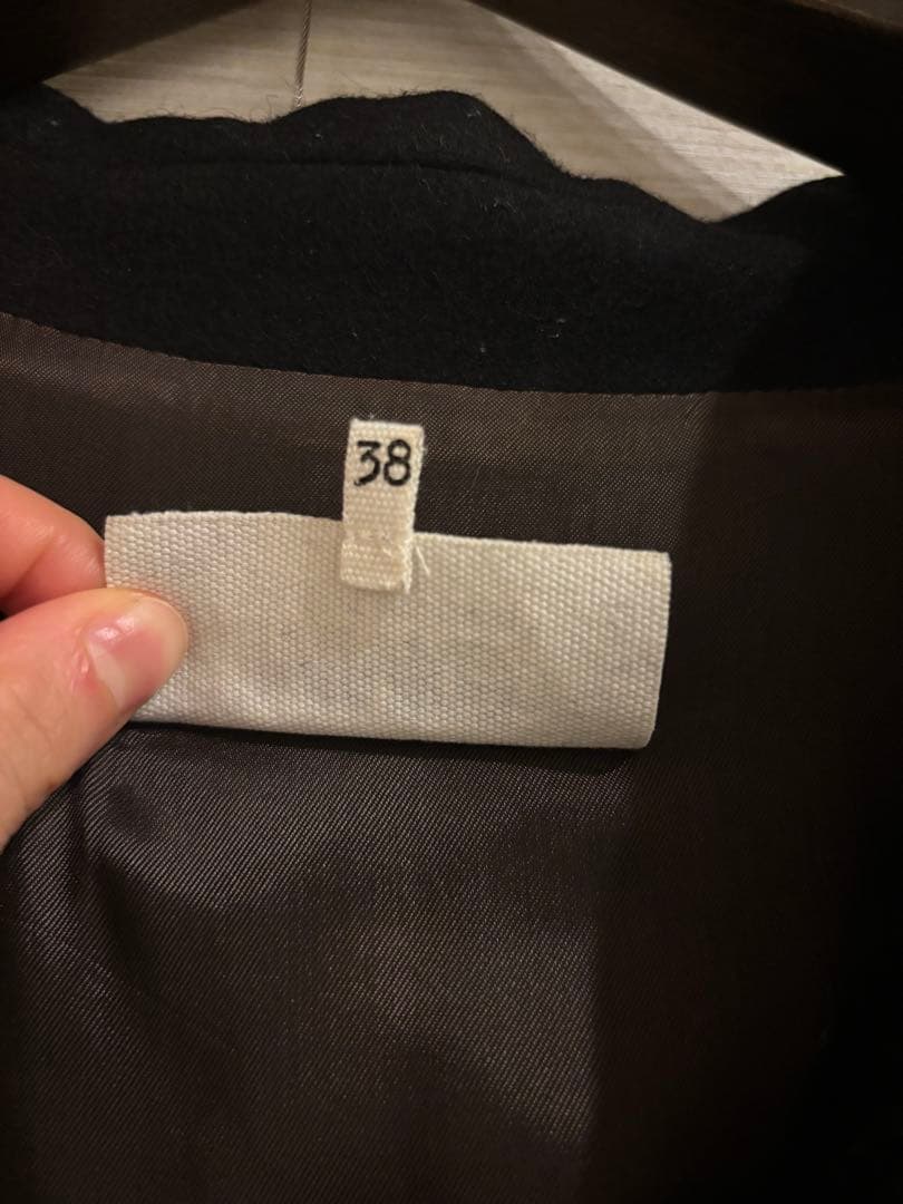 MM6 コクーンコート 38 レディース オーバーサイズ 黒 ロングコート