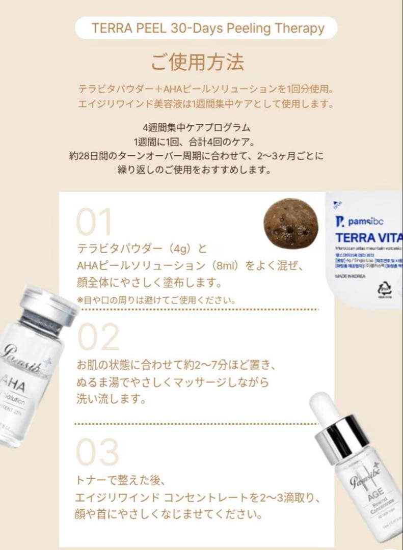 【新品】PAMSIBCテラフィル酸キット (4回分)(+エステ専用サンプル5種)