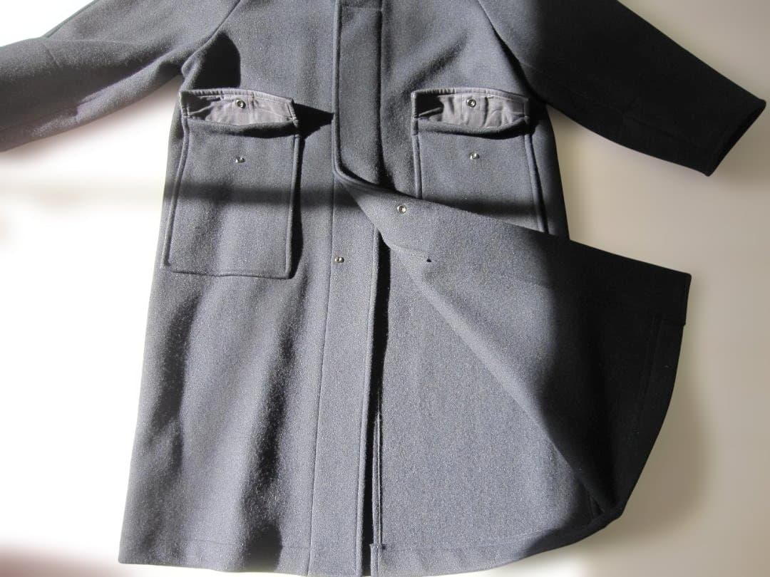 95Sコムデギャルソンオム　田中オム 袖ライン フード付きロングコートM