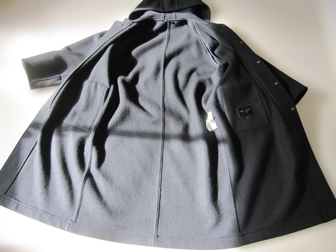 95Sコムデギャルソンオム　田中オム 袖ライン フード付きロングコートM