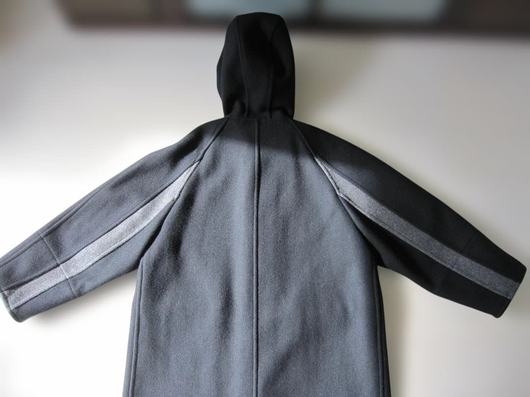 95Sコムデギャルソンオム　田中オム 袖ライン フード付きロングコートM