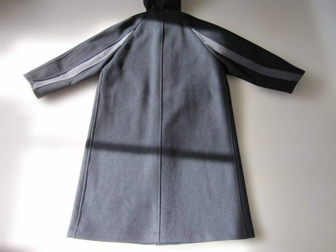 95Sコムデギャルソンオム　田中オム 袖ライン フード付きロングコートM