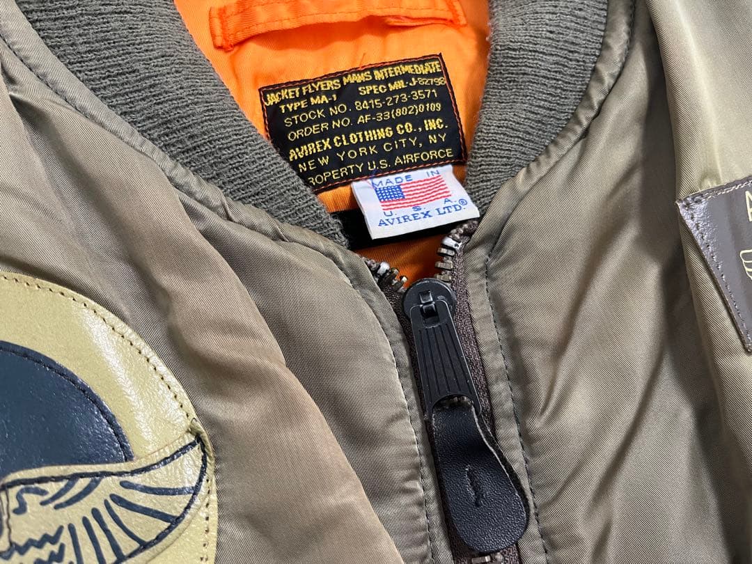 s*u様 AVIREX MA-1 長渕剛 フライトジャケット Mトップガン ヴィ