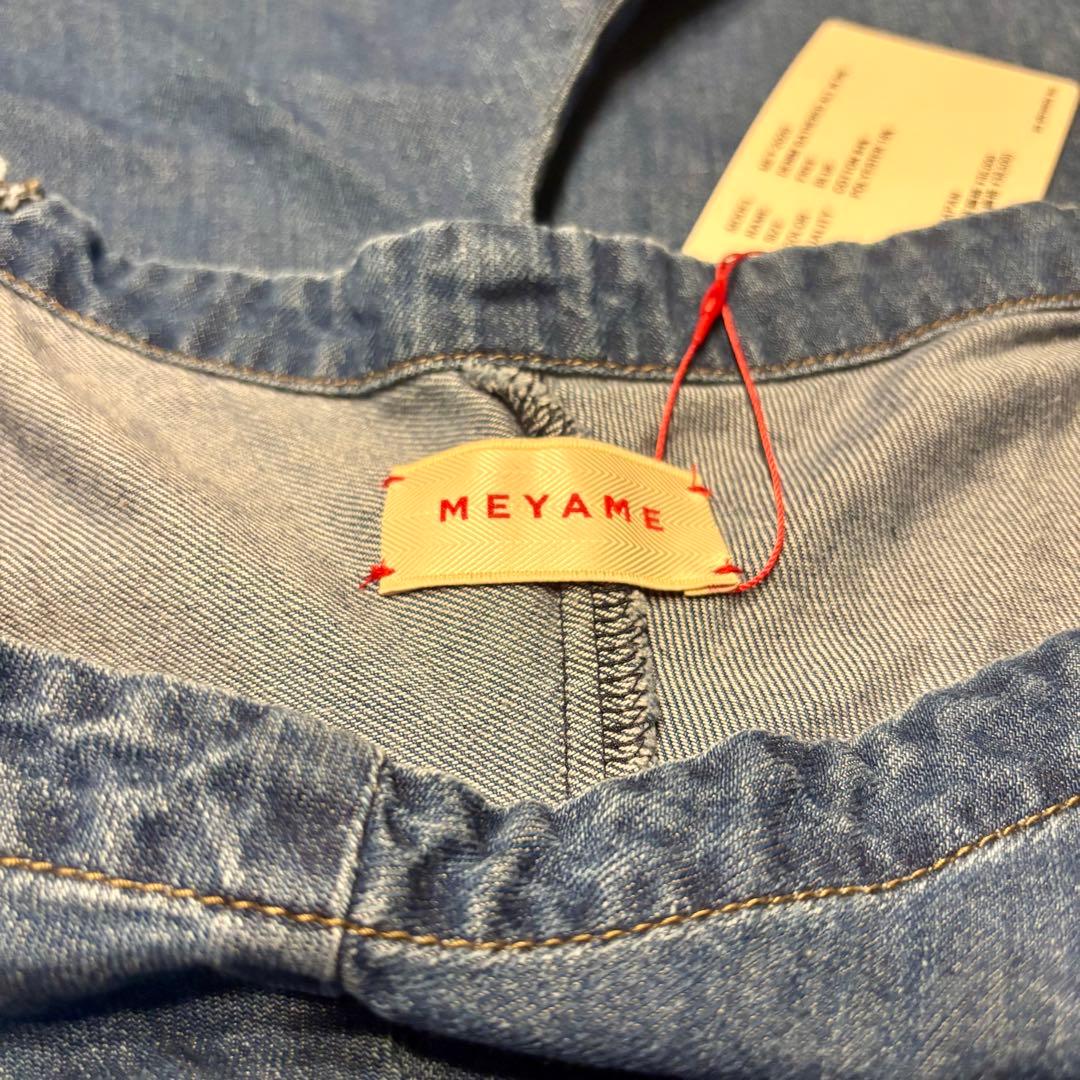 【未使用品】MEYAME DENIM GATHERED ALL IN ONE