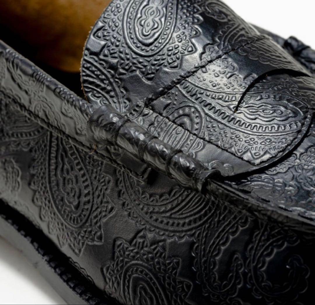 靴 THE KENFORD LOAFERS / BLACK PAISLEY 25cm