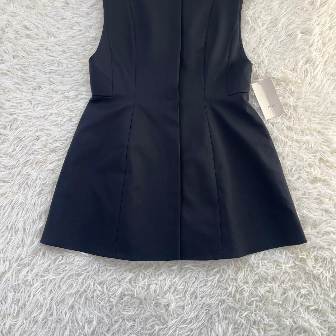 hana【タグ付】LE PHIL ルフィル ダブルクロス ペプラム ジレ