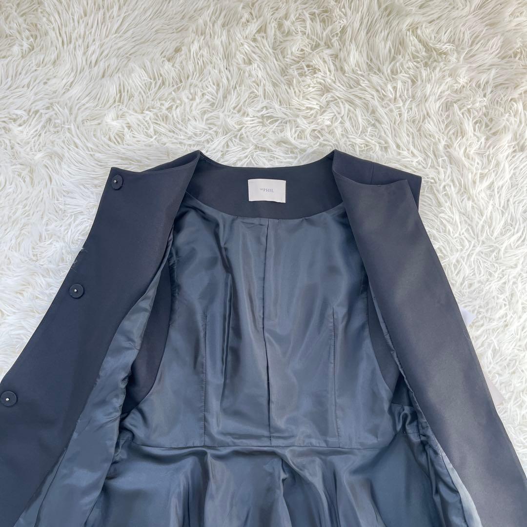 hana【タグ付】LE PHIL ルフィル ダブルクロス ペプラム ジレ