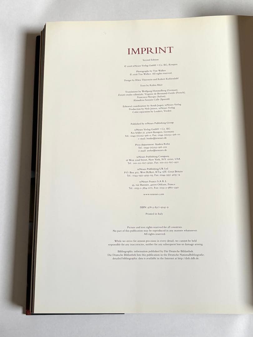 ティム・ウォーカー／ピクチャーズ 写真集　TIM WALKER PICTURES