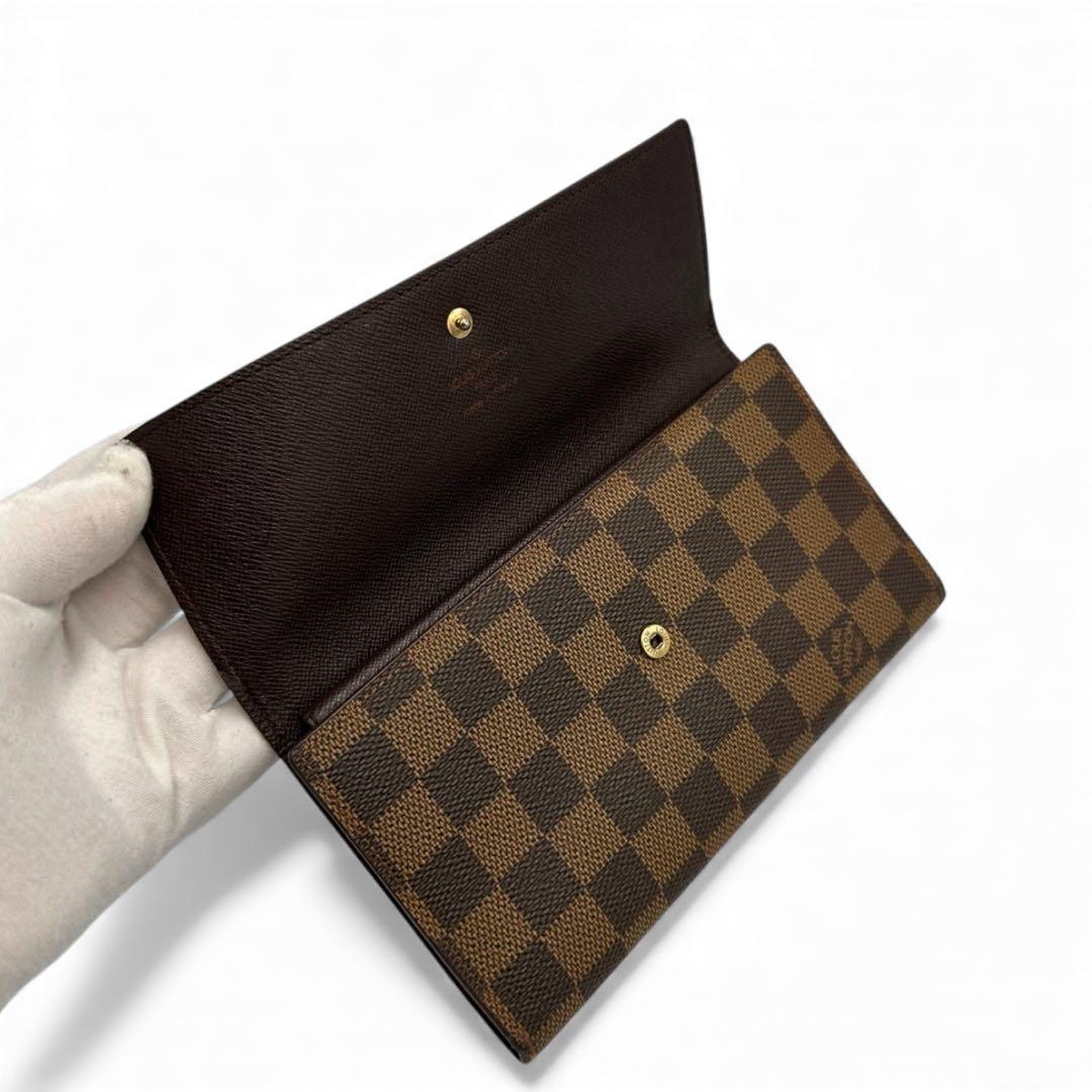 【極美品】ルイヴィトン インターナショナル 三つ折り長財布 ダミエ TH0999