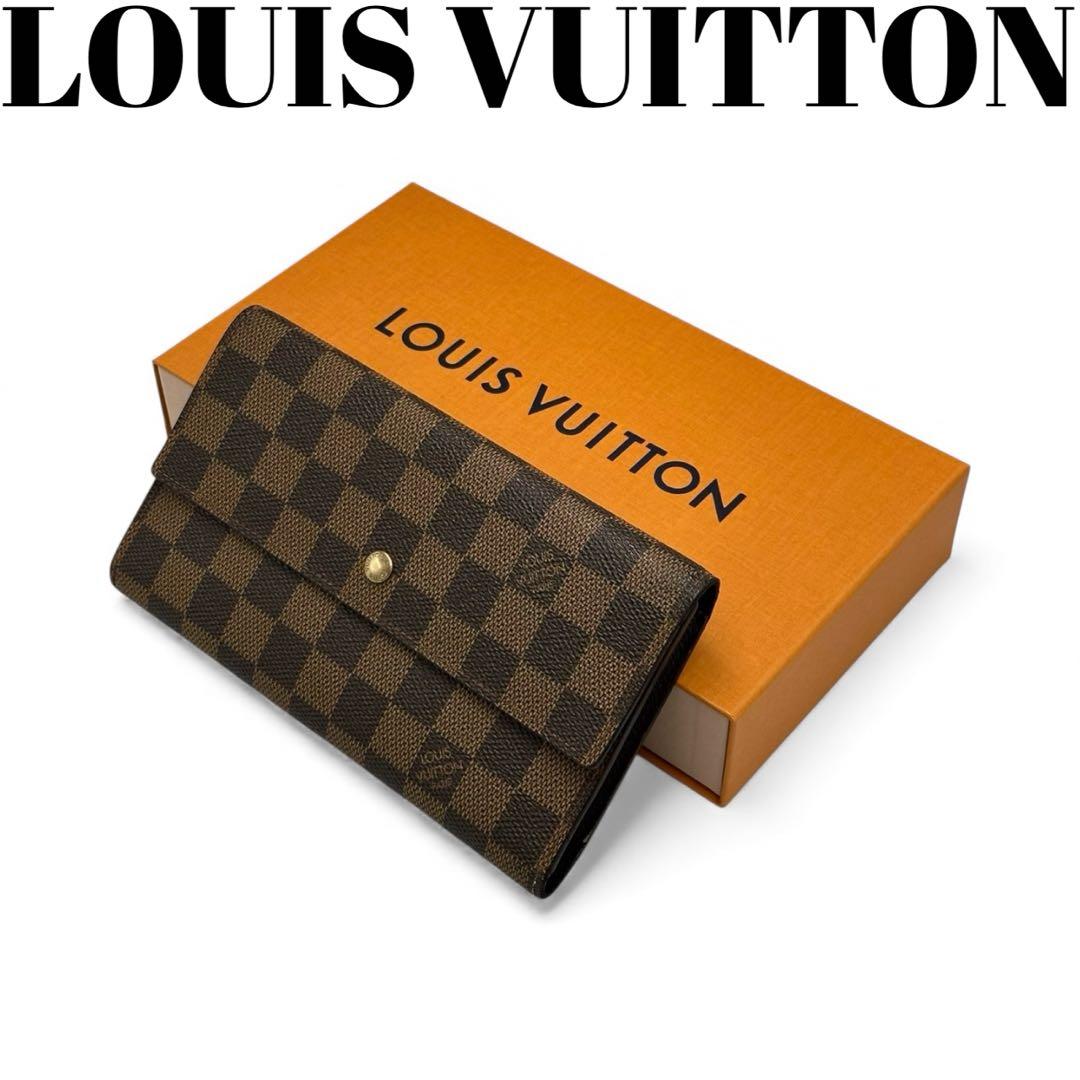 【極美品】ルイヴィトン インターナショナル 三つ折り長財布 ダミエ TH0999
