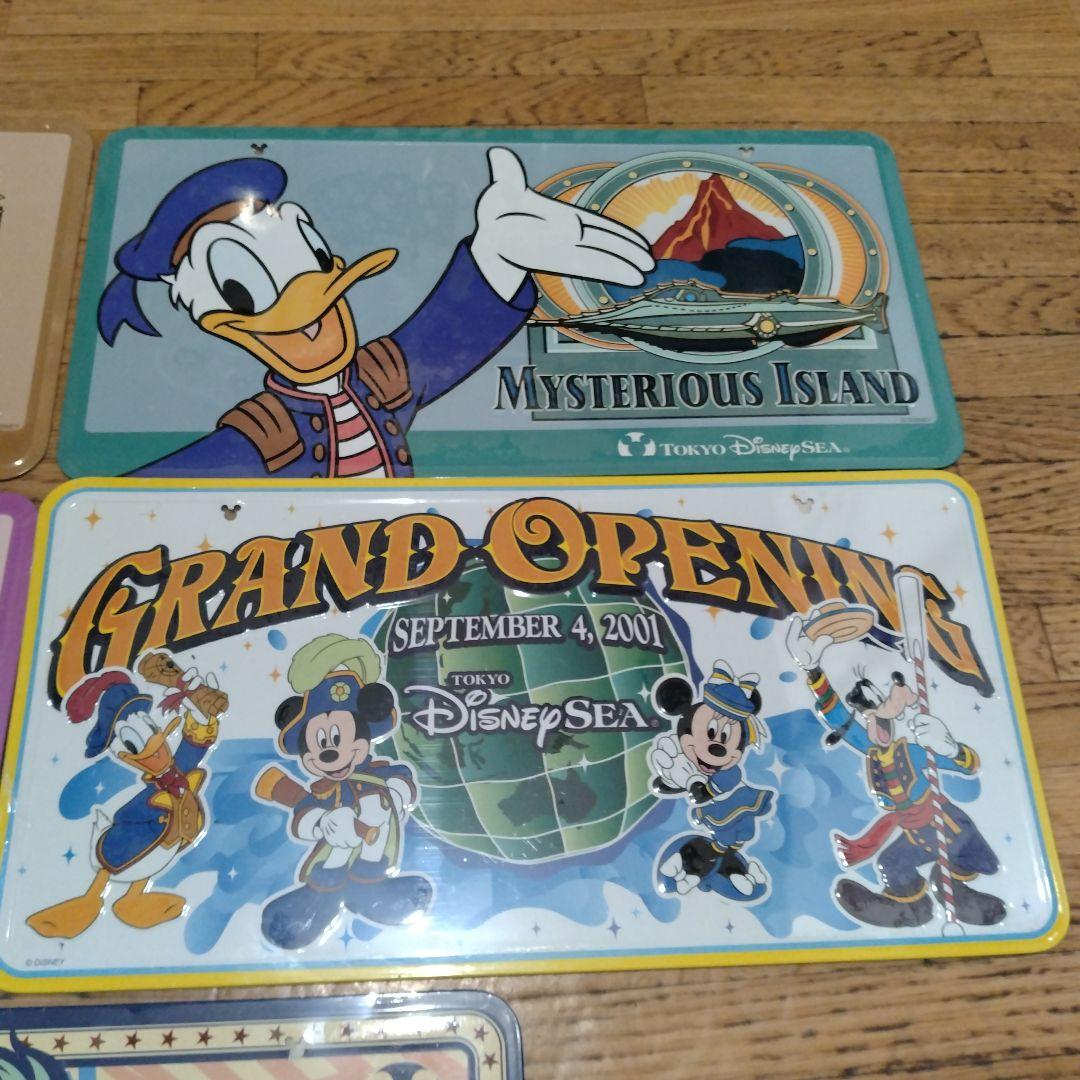♡東京ディズニーシー ☆ブリキ看板☆プレート5枚セット1♡レア品