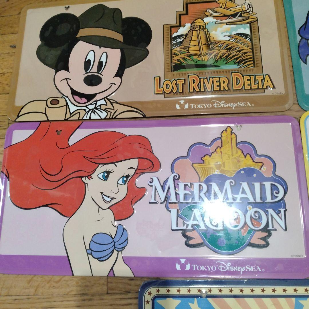 ♡東京ディズニーシー ☆ブリキ看板☆プレート5枚セット1♡レア品