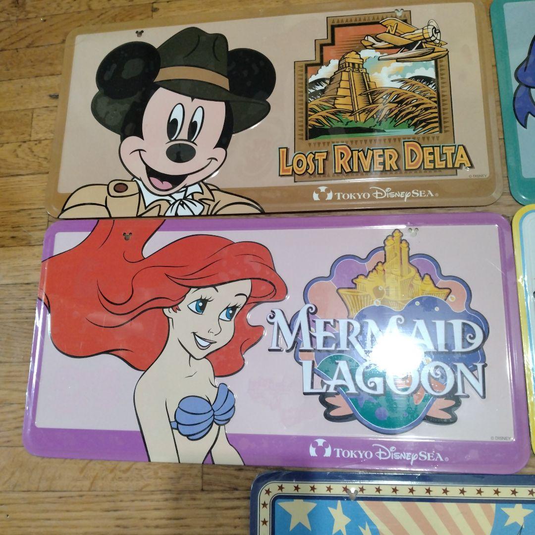 ♡東京ディズニーシー ☆ブリキ看板☆プレート5枚セット1♡レア品