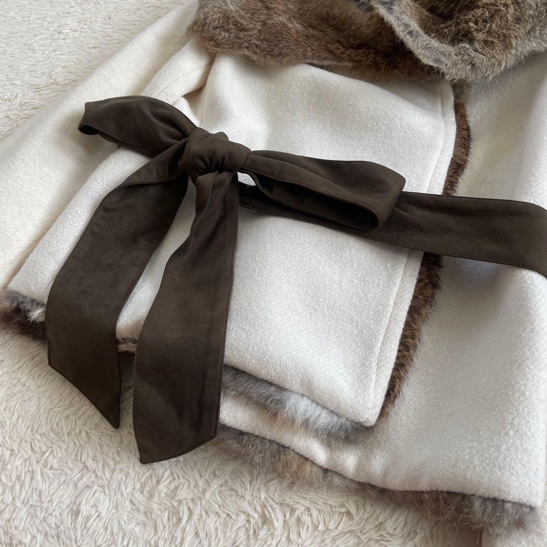 希少00s セオリー　ラビット リアルファーコート　ショートコート　Y2K