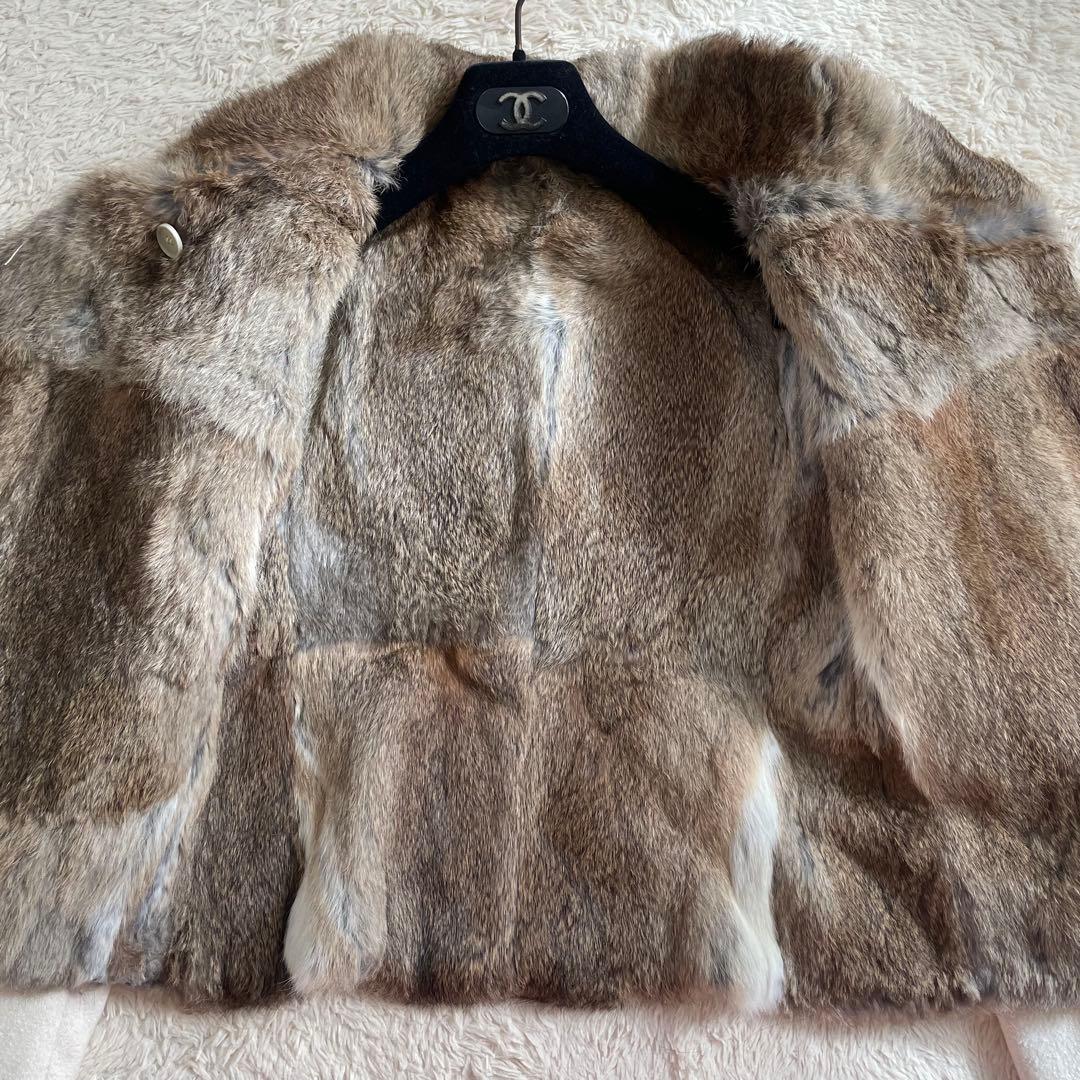 希少00s セオリー　ラビット リアルファーコート　ショートコート　Y2K