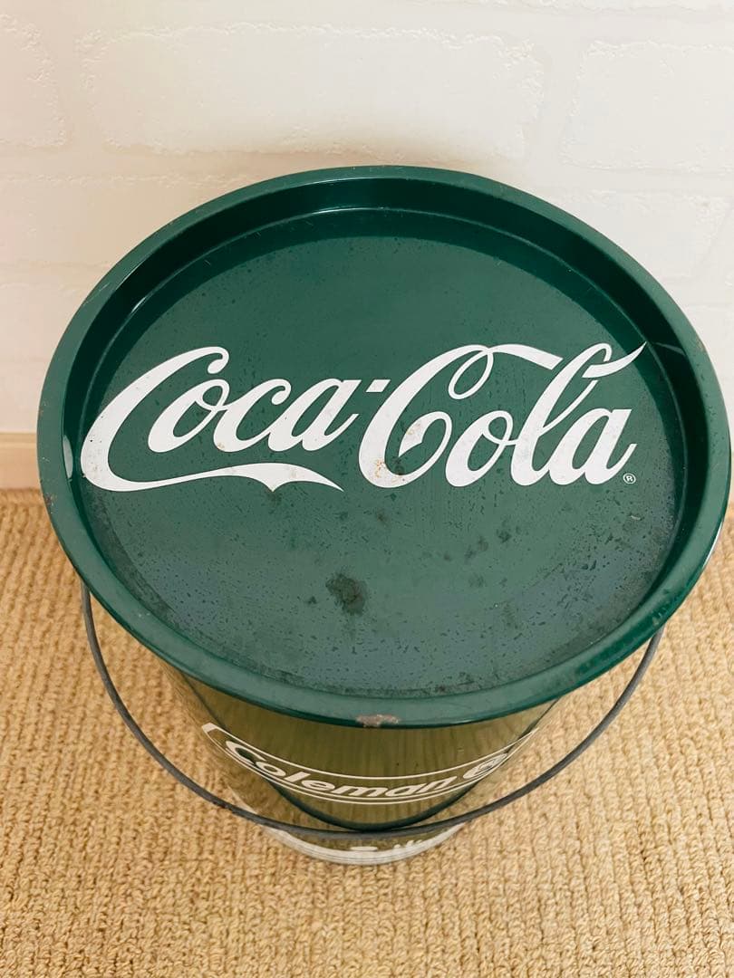 コカコーラ コールマン ペール　缶 緑 Coleman ノベルティ 非売品