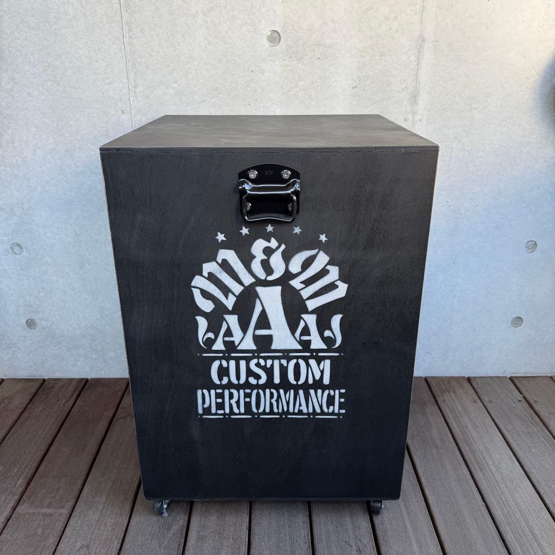 M&M カスタムパフォーマンス　木製5段収納ラック キャスター付き