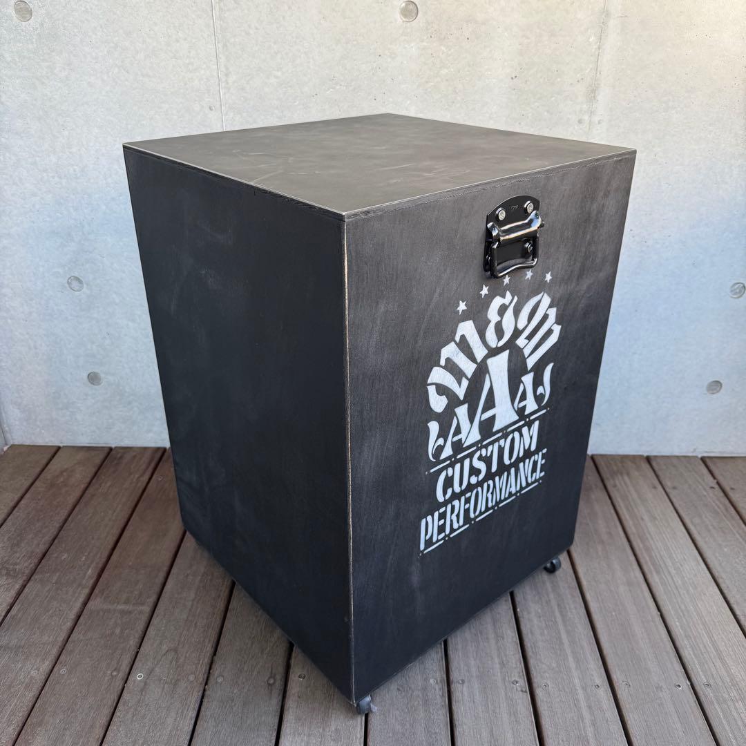 M&M カスタムパフォーマンス　木製5段収納ラック キャスター付き