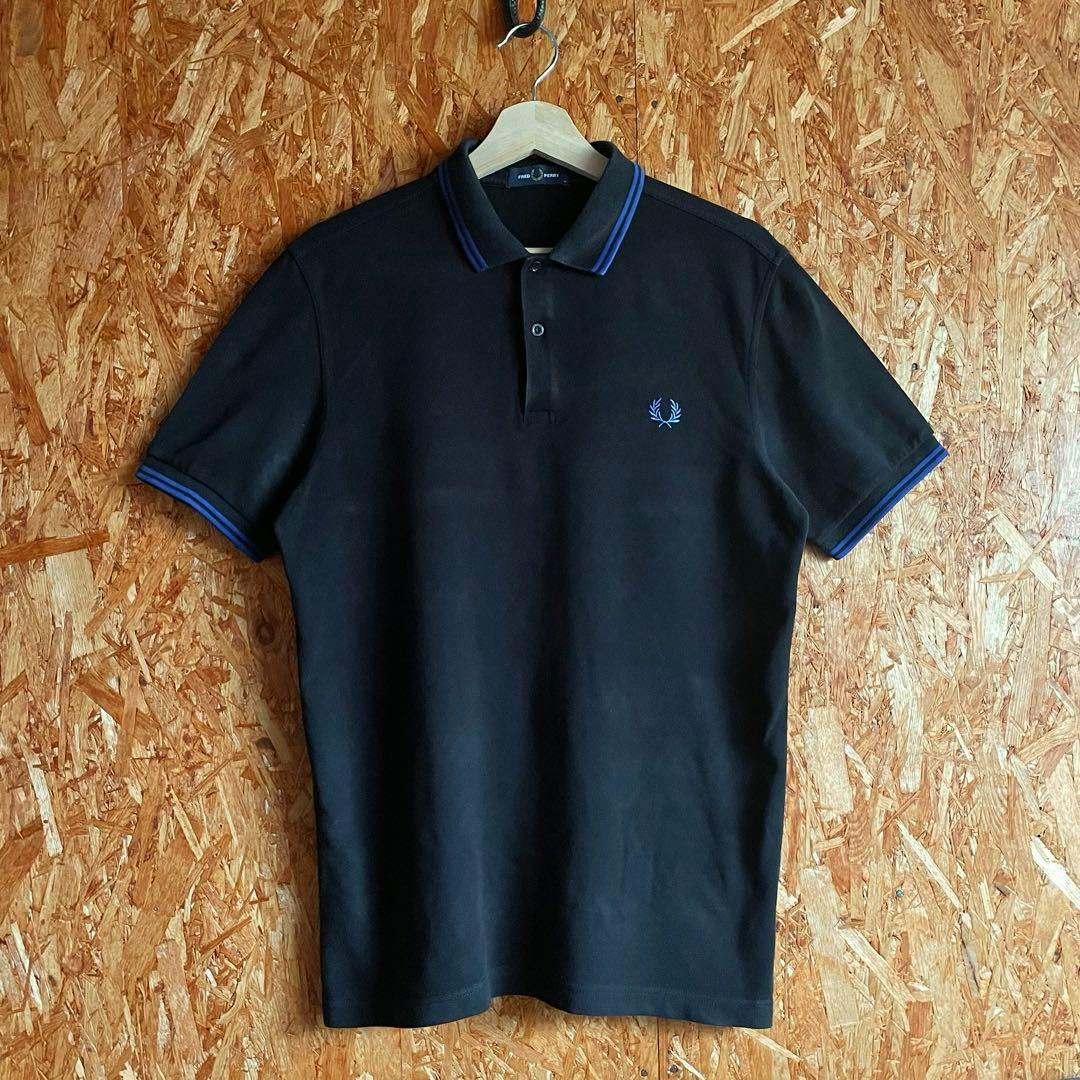 FRED PERRY M3600 ポロシャツ ティップライン 青黒