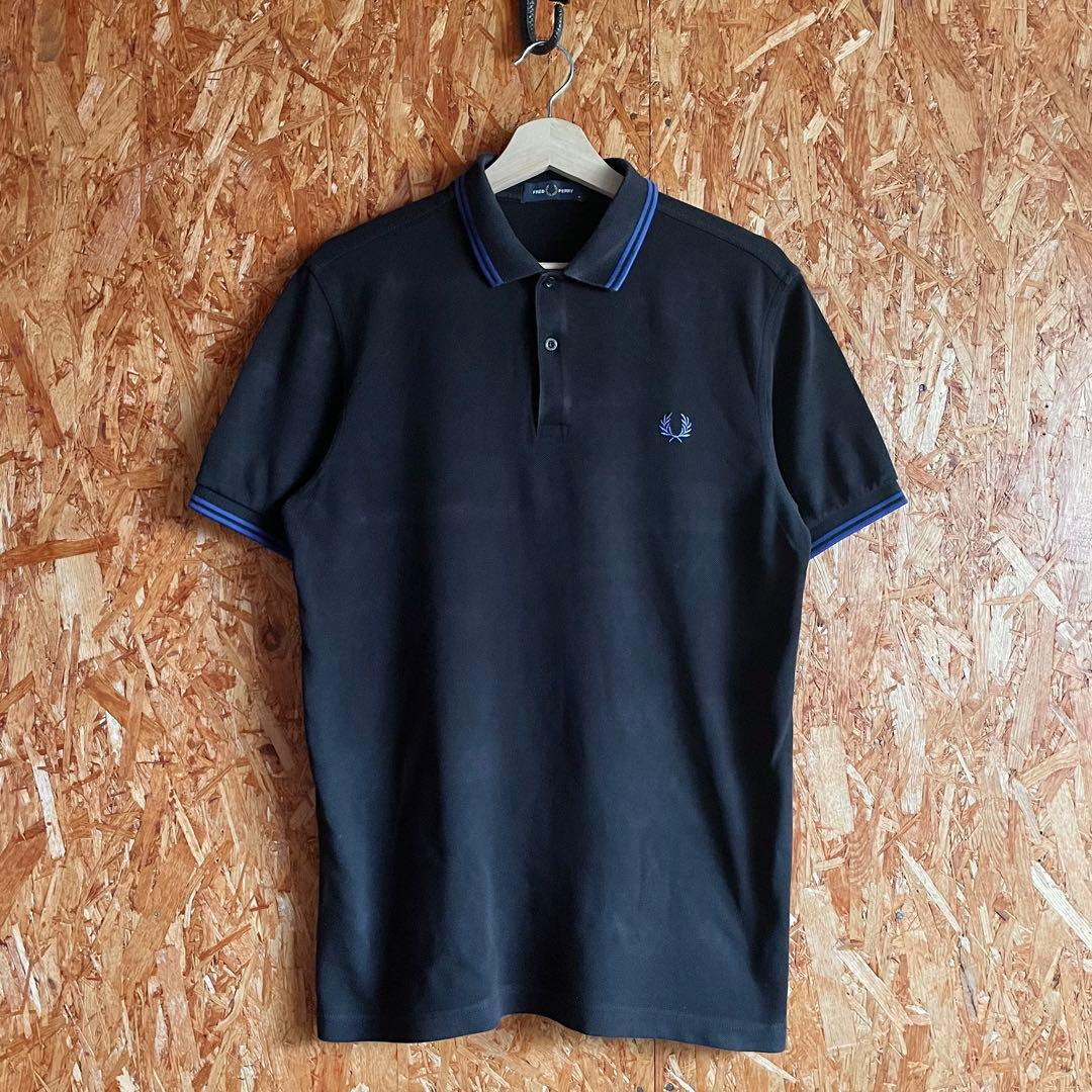 FRED PERRY M3600 ポロシャツ ティップライン 青黒