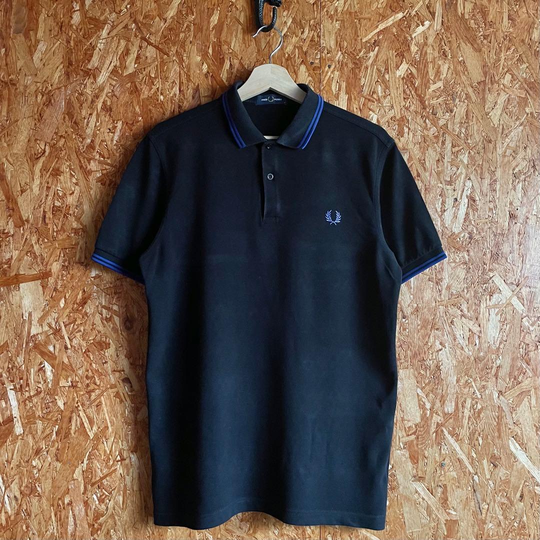 FRED PERRY M3600 ポロシャツ ティップライン 青黒