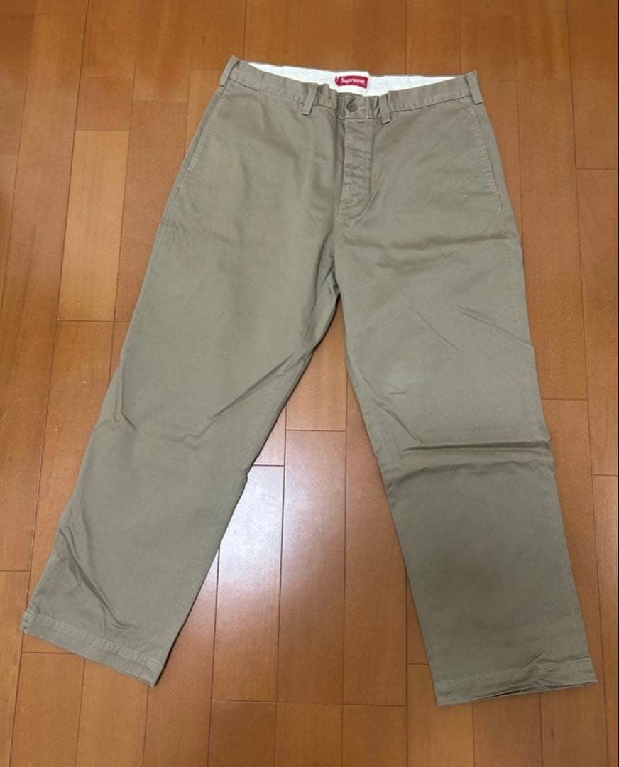 Supreme ベージュ チノパン　36