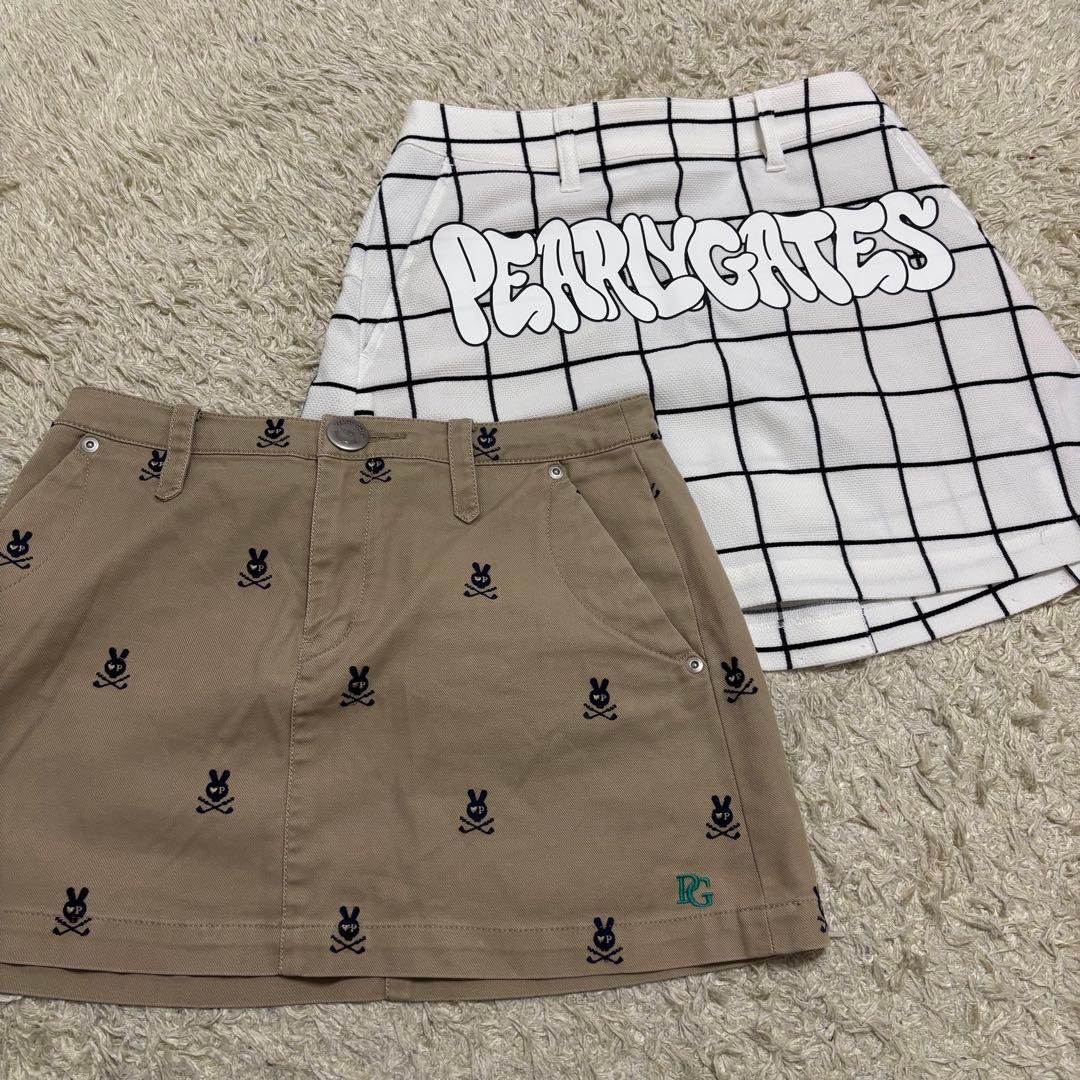 パーリーゲイツ　2024年　Peストレッチスカート　ゴルフウェア2枚セット