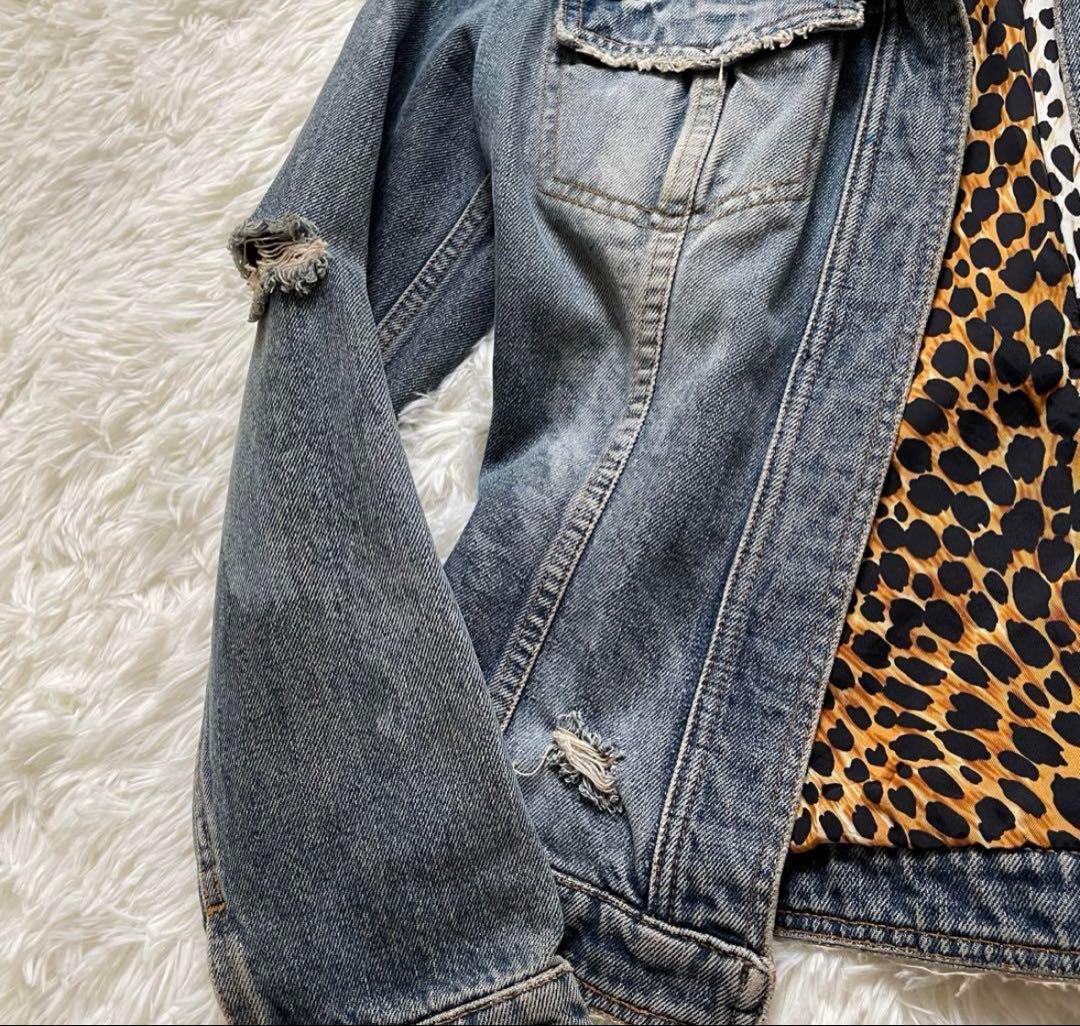 ドルチェアンドガッパーナ レオパード柄 デニムジャケット