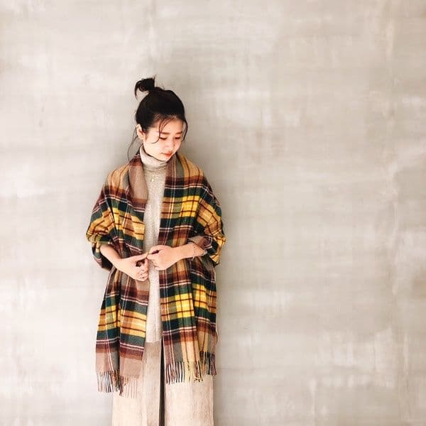 Johnstons　ジョンストンズ　カシミヤ　100％　ストール　中判