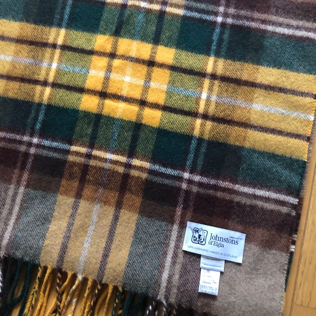 Johnstons　ジョンストンズ　カシミヤ　100％　ストール　中判