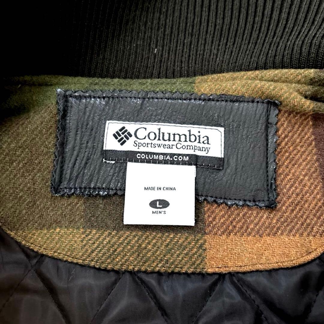 Columbiaコロンビア 本革 スタジャン ブラック