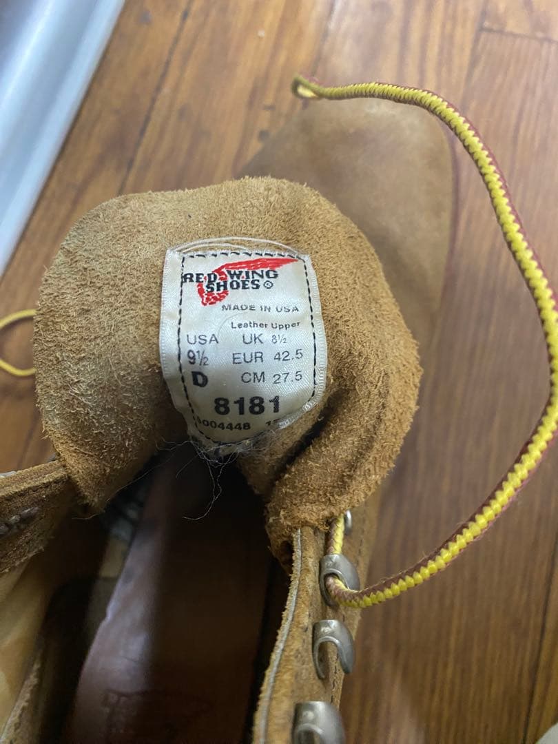 レッドウイング　8181 ブラウン スエード　us9.5