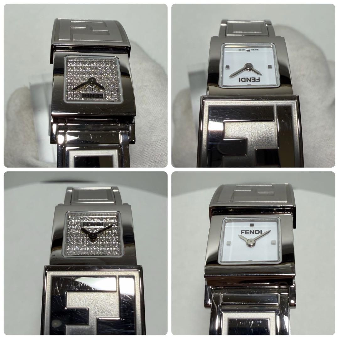 【稼働/新品電池/箱付】フェンディ 5500L 腕時計 ダブルフェイス クォーツ