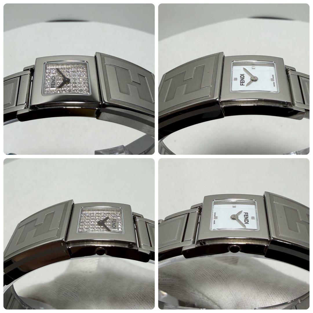 【稼働/新品電池/箱付】フェンディ 5500L 腕時計 ダブルフェイス クォーツ