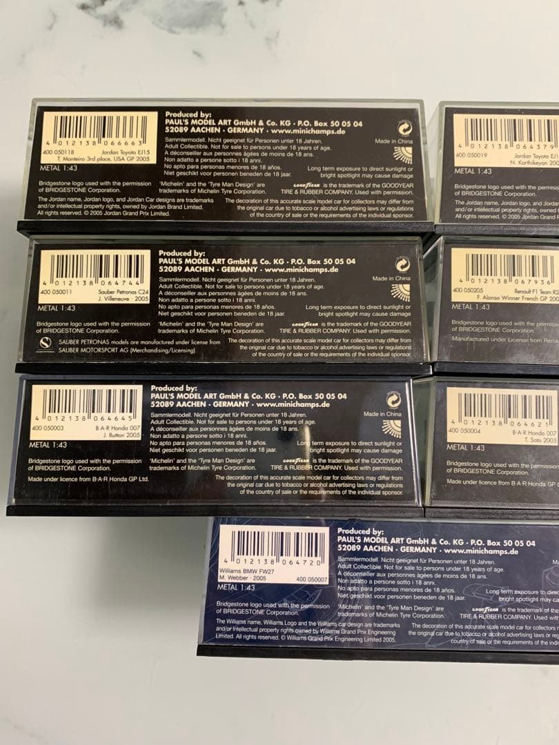 MINICHAMPS F1ミニカー 2005 バラ売り可