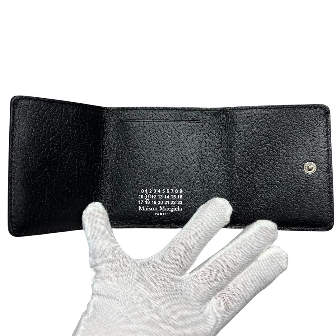 希少 メゾンマルジェラ 4ステッチ エンベロープ 三つ折り財布 コンパクトミニ