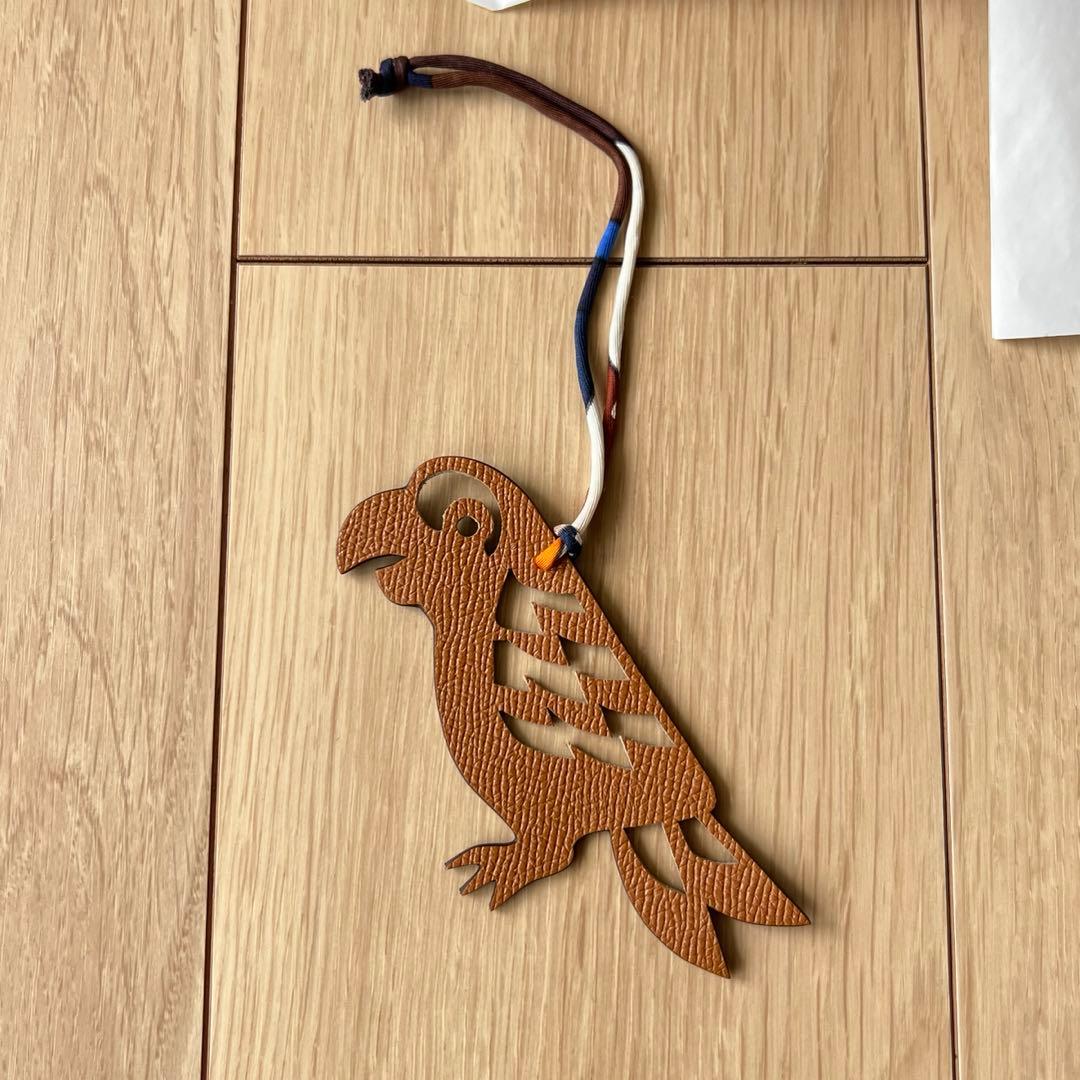 HERMESエルメス バッグチャーム プティアッシュ オウム 美品！
