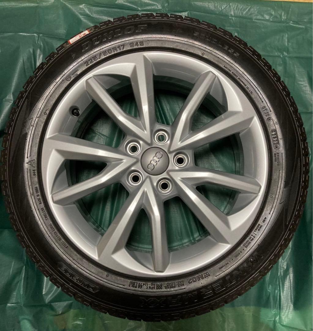 《新品同様》 アウディ純正ホイール、スタッドレスタイヤx4本