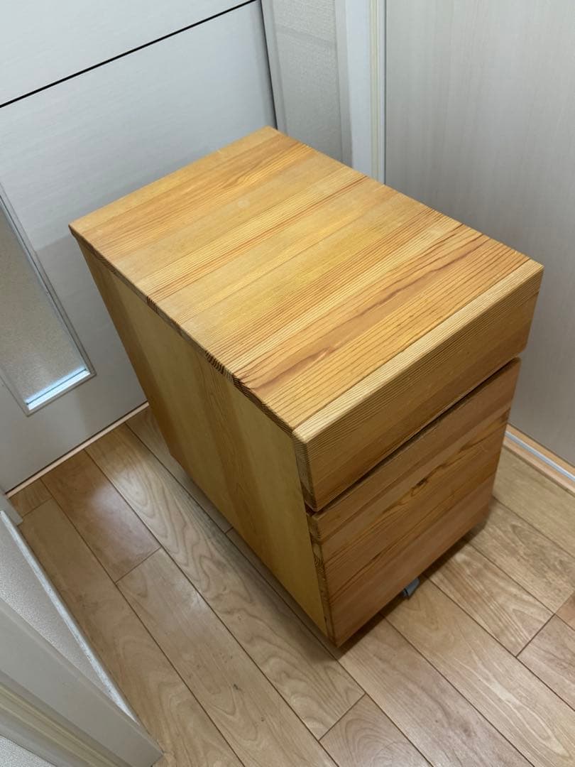 無印　デスクキャビネット　キャスター付