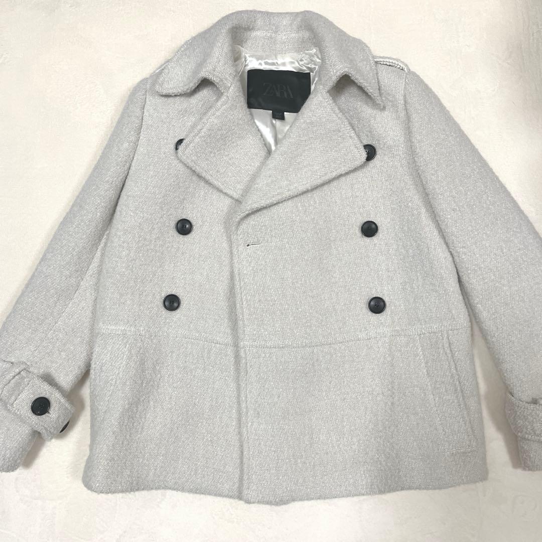 ほぼ未使用【ZARA】ウール混ブークレコートZW Collection XS