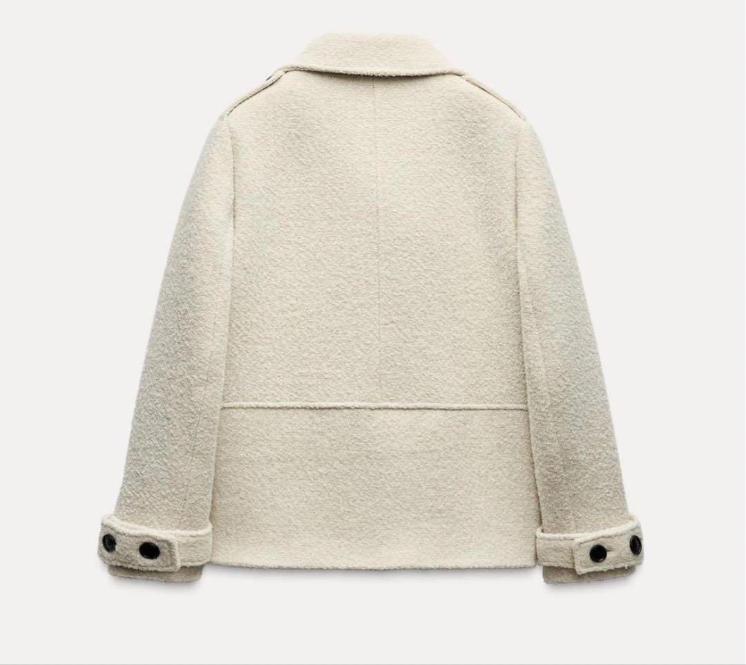 ほぼ未使用【ZARA】ウール混ブークレコートZW Collection XS